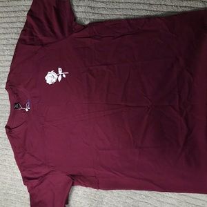 XL Mens casual shirt (Red with white rose)